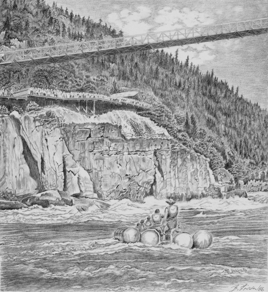 Rafting Through Hell's Gate - The Fraser River, near Boston Bar, British Columbia